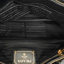 Prada Black Nappa Gaufre Leather Satchel Bag
