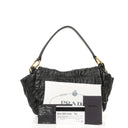 Prada Black Nero Dressy Gaufre Flap Bag