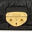 Prada Black Nero Dressy Gaufre Flap Bag