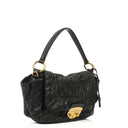 Prada Black Nero Dressy Gaufre Flap Bag