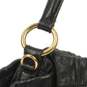 Prada Black Nero Dressy Gaufre Flap Bag