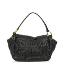 Prada Black Nero Dressy Gaufre Flap Bag
