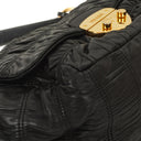 Prada Black Nero Dressy Gaufre Flap Bag