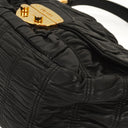 Prada Black Nero Dressy Gaufre Flap Bag