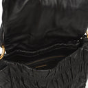 Prada Black Nero Dressy Gaufre Flap Bag