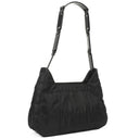 Prada Black Nylon Enameled Metal Triangle Top Handle Shoulder Bag