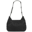 Prada Black Nylon Enameled Metal Triangle Top Handle Shoulder Bag