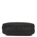 Prada Black Nylon Enameled Metal Triangle Top Handle Shoulder Bag