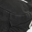 Prada Black Nylon Enameled Metal Triangle Top Handle Shoulder Bag