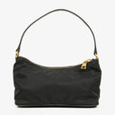 Prada Black Tessuto and Saffiano Leather Shoulder Bag