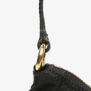 Prada Black Tessuto and Saffiano Leather Shoulder Bag