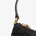 Prada Black Tessuto and Saffiano Leather Shoulder Bag