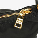 Prada Black Tessuto and Saffiano Leather Shoulder Bag