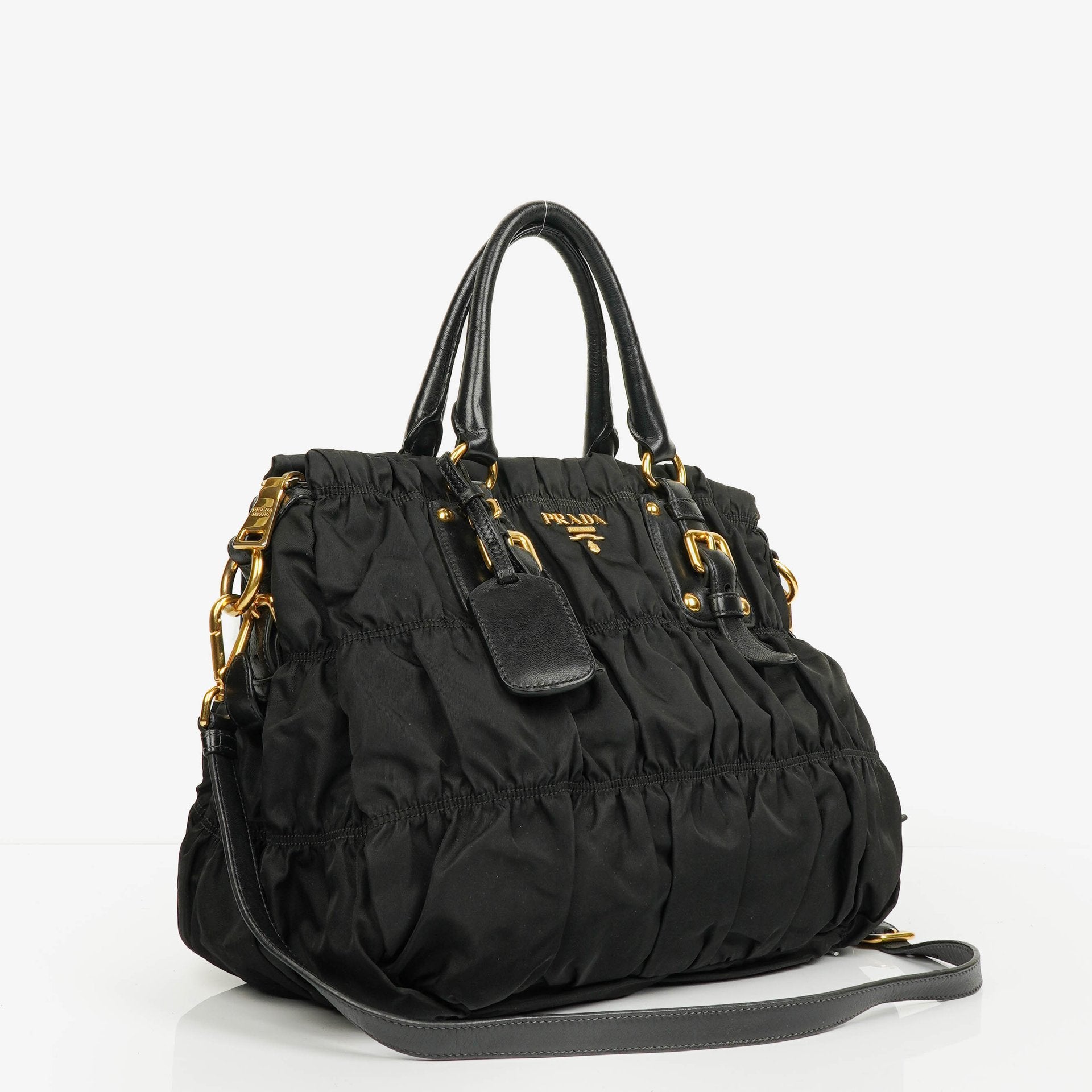 Prada Black Tessuto Gaufre Nylon Bag