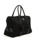 Prada Black Tessuto Nylon And Saffiano Leather Nero Duffle Bag