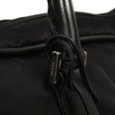 Prada Black Tessuto Nylon And Saffiano Leather Nero Duffle Bag