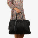 Prada Black Tessuto Nylon And Saffiano Leather Nero Duffle Bag