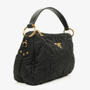 Prada Black Tessuto Nylon Chevron Quilted Shoulder Bag