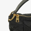 Prada Black Tessuto Nylon Chevron Quilted Shoulder Bag