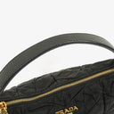 Prada Black Tessuto Nylon Chevron Quilted Shoulder Bag
