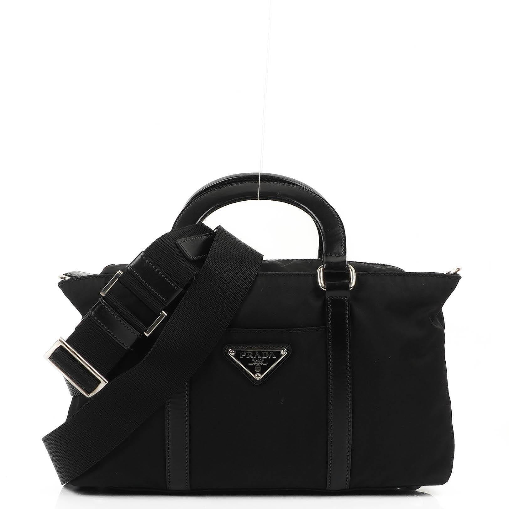 Prada Black Tessuto Nylon Shoulder Bag