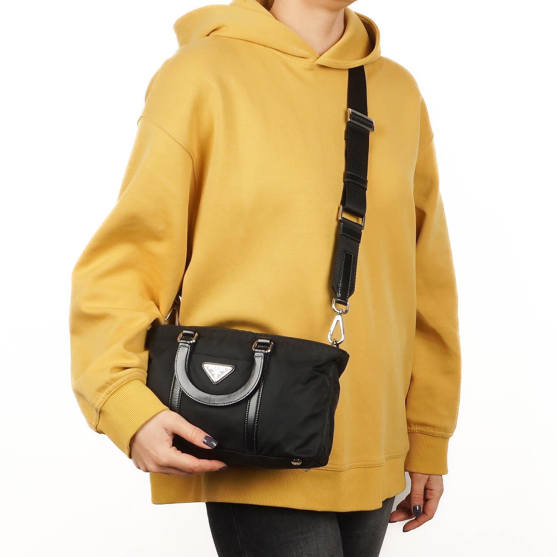 Prada Black Tessuto Nylon Shoulder Bag