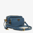Prada Bleuette Saffiano Lux Double Zip Crossbody Bag
