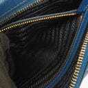 Prada Bleuette Saffiano Lux Double Zip Crossbody Bag