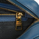 Prada Bleuette Saffiano Lux Double Zip Crossbody Bag