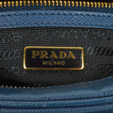 Prada Bleuette Saffiano Lux Double Zip Crossbody Bag