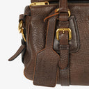 Prada Brown Cervo Leather Satchel Bag