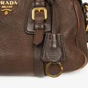 Prada Brown Cervo Leather Satchel Bag