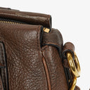 Prada Brown Cervo Leather Satchel Bag
