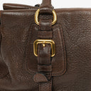 Prada Brown Cervo Leather Satchel Bag