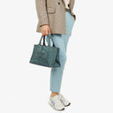 Prada Denim Logo Tote Bag