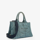 Prada Denim Logo Tote Bag