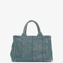 Prada Denim Logo Tote Bag