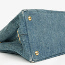 Prada Denim Logo Tote Bag