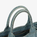 Prada Denim Logo Tote Bag