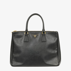 Prada Galleria Large Saffiano Lux Leather Double Zip Tote