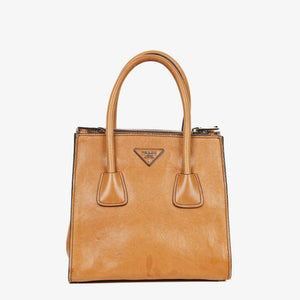 Prada Glace Calfskin Leather Twin Pocket 2-Way Handbag