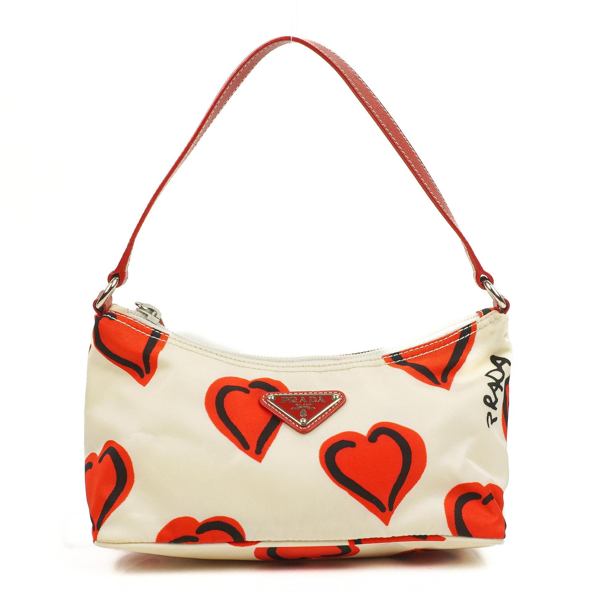 Prada Heart Nylon Tessuto Shoulder Bag