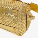 Prada Intreccio Madras Oro Leather Shoulder Bag
