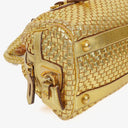 Prada Intreccio Madras Oro Leather Shoulder Bag