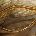 Prada Intreccio Madras Oro Leather Shoulder Bag