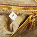 Prada Intreccio Madras Oro Leather Shoulder Bag