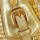 Prada Intreccio Madras Oro Leather Shoulder Bag