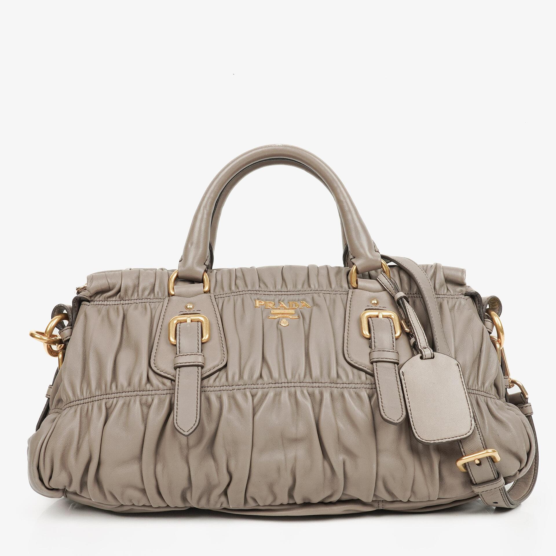 Prada Juta Nappa Gaufre Leather Satchel Bag