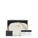 Prada Mini Camera Talco Saffiano Leather Crossbody Bag