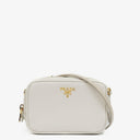 Prada Mini Camera Talco Saffiano Leather Crossbody Bag